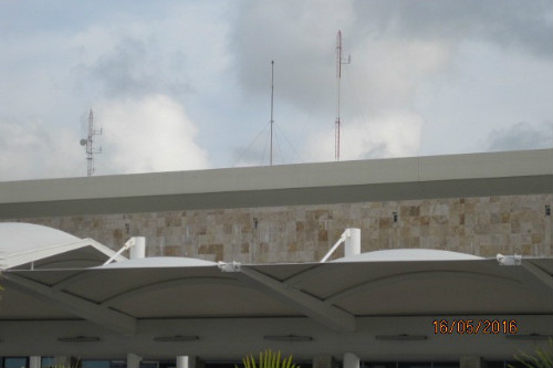 Pararrayos S-A, Marca Schirtec en Terminal 3 del Aeropuerto Internacional de Cancún